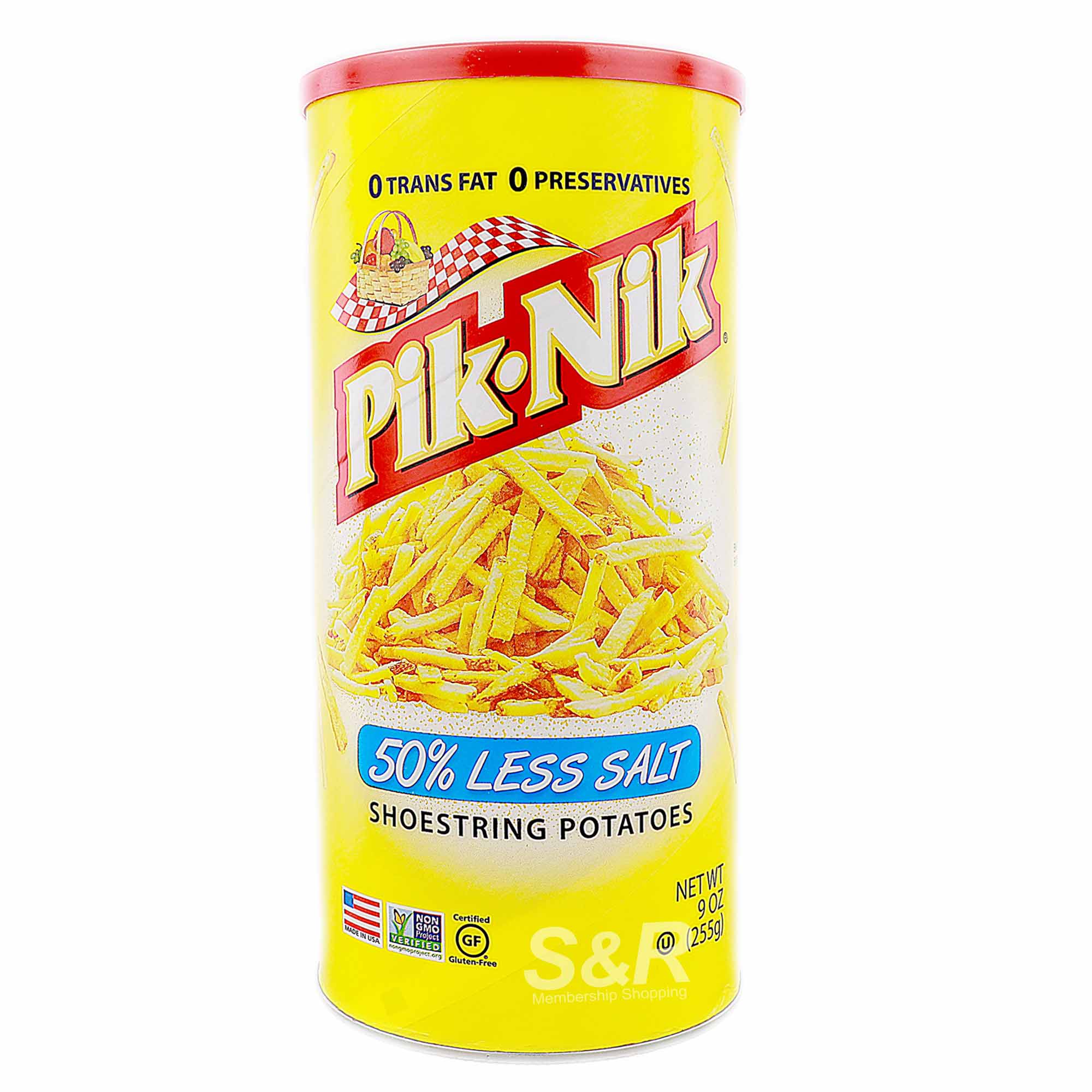 Pik-Nik 50% Less Salt Shoestring Potatoes 255g